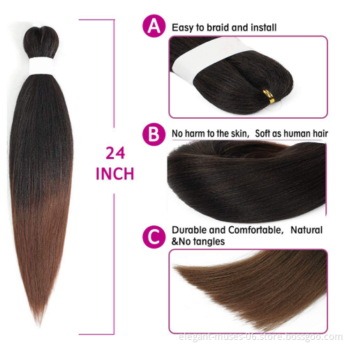 New Arrivals expression braid hair and expression hair bulk with expression pre stretched braiding hair 24 inches 100g